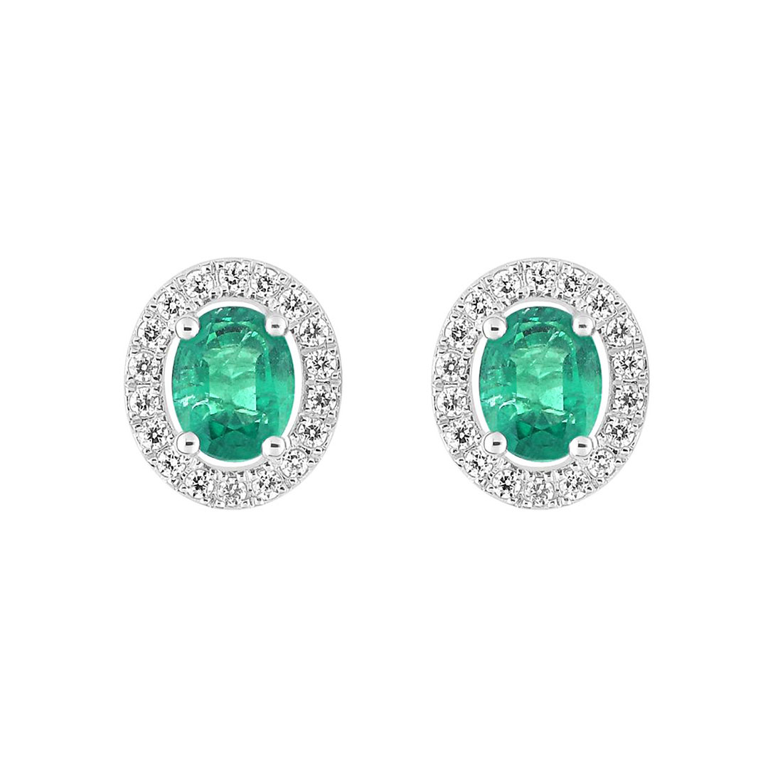 Boucles oreilles emeraude