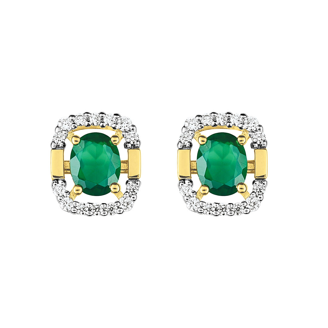 Boucles oreilles emeraude