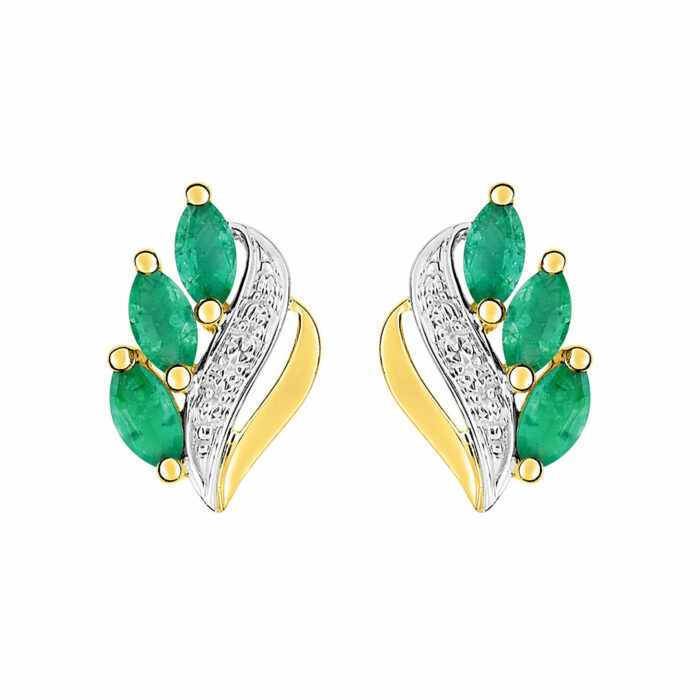 boucles d'oreilles emeraude