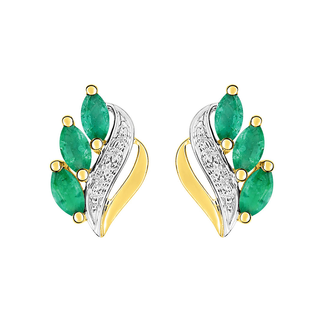 Boucles oreilles emeraude