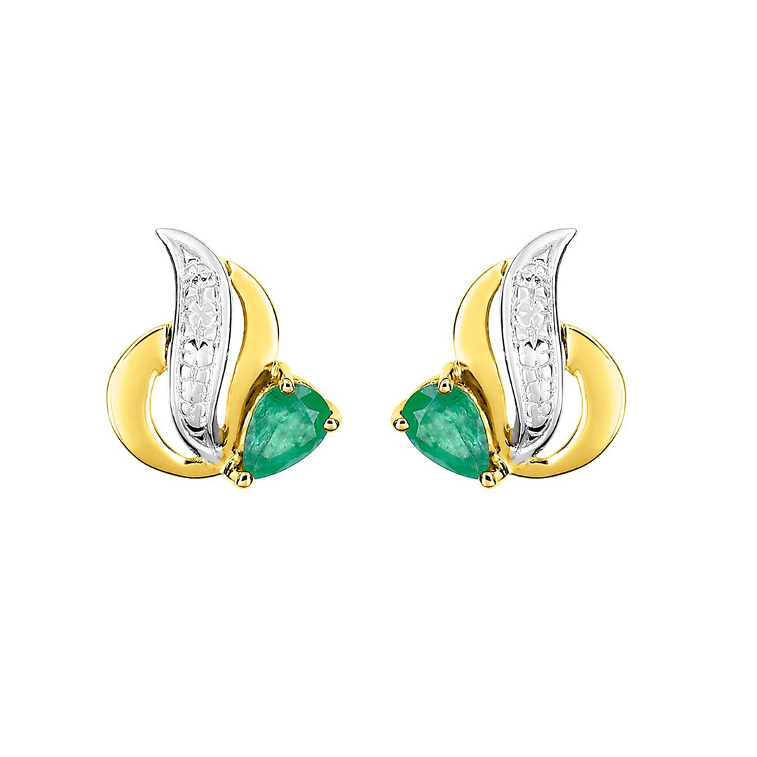 Boucles oreilles emeraude