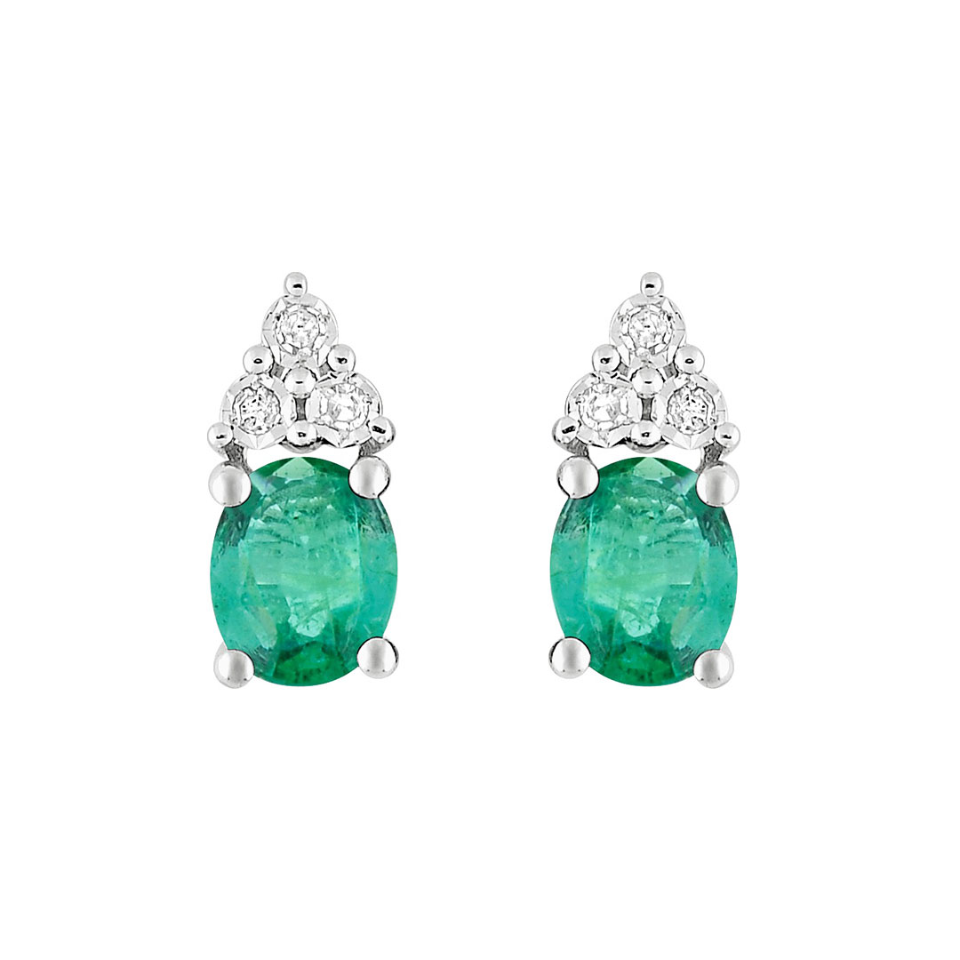 Boucles oreilles emeraude