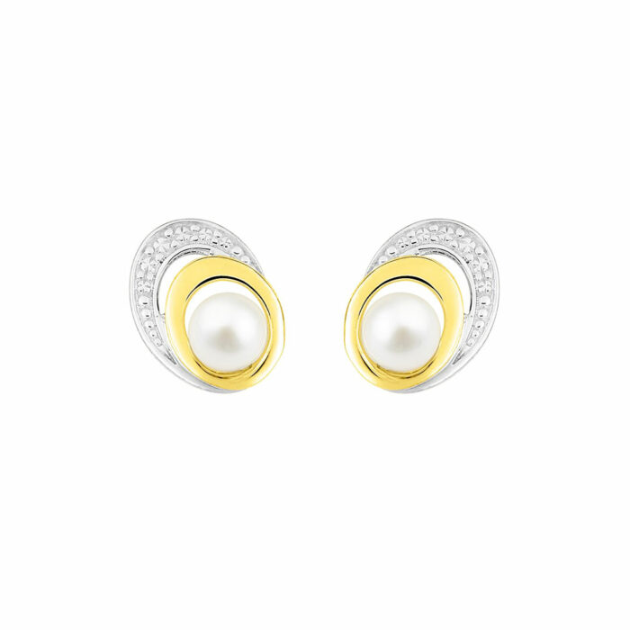 boucles perle or