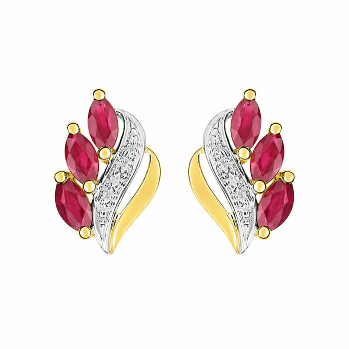 boucles d'oreilles rubis