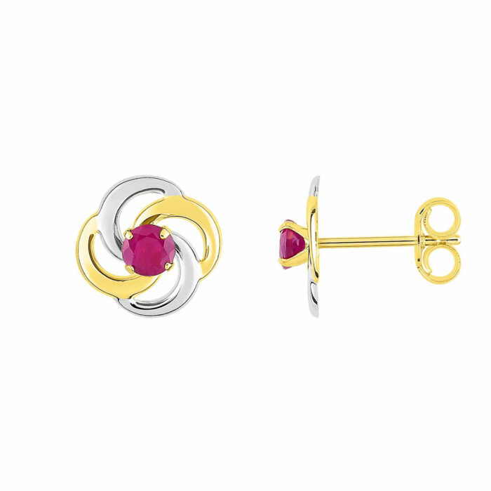 boucles spirale rubis