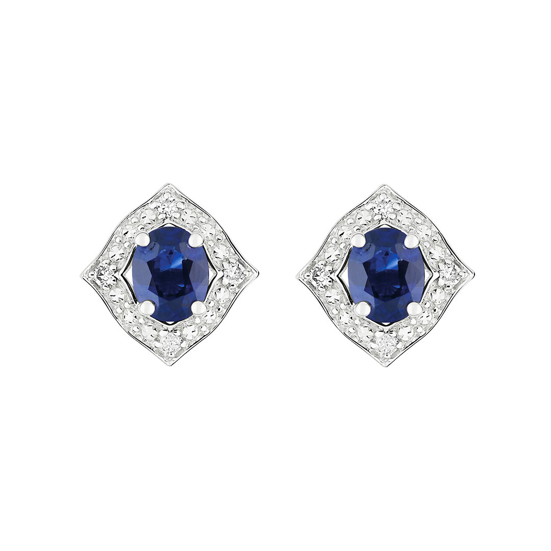 Boucles oreilles saphir