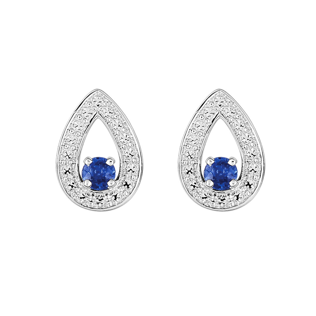Boucles oreilles saphir