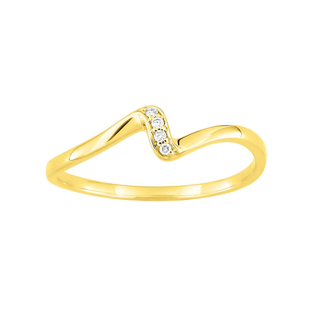 Bague diamant or jaune