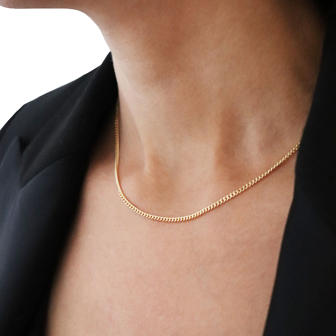 chaine-gourmette-diamantee-or-jaune chaine gourmette diamantée or