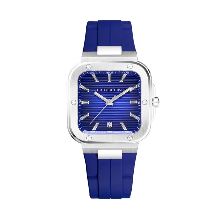 Montre Herbelin Cap Camarat Square FKM bleu 12246A115CB