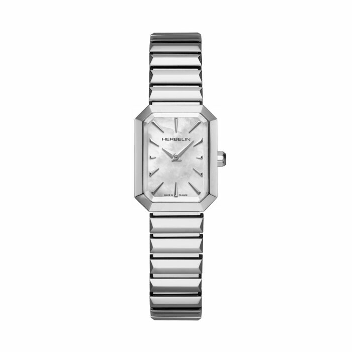 Montre Herbelin Octogone Acier Nacre Blanche