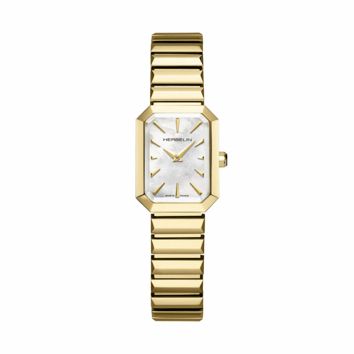 Montre Herbelin Octogone Or Nacre Blanche