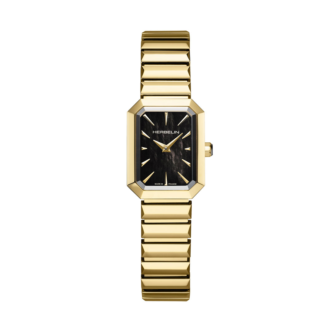 1-17556BP1N49 Montre Herbelin octogone nacre noir 17556BP1N49