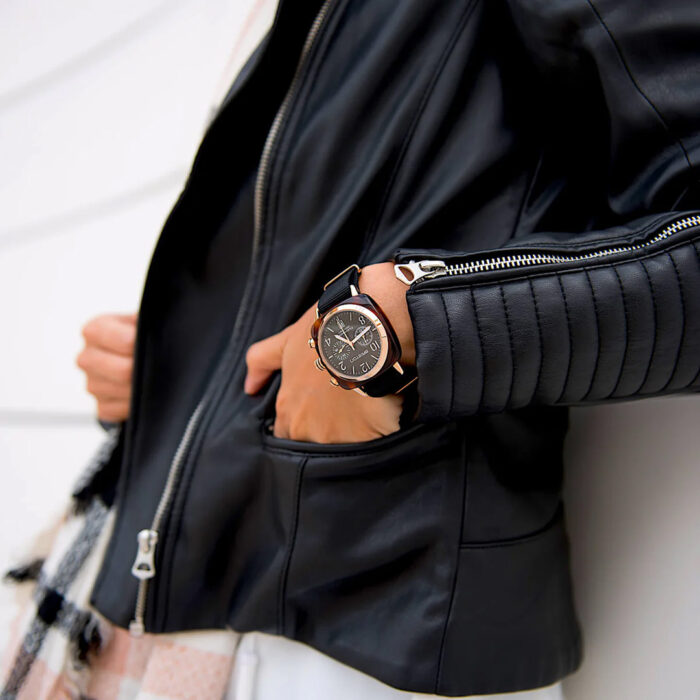 Montre Briston Clubmaster Classic Rose Gold Noir
