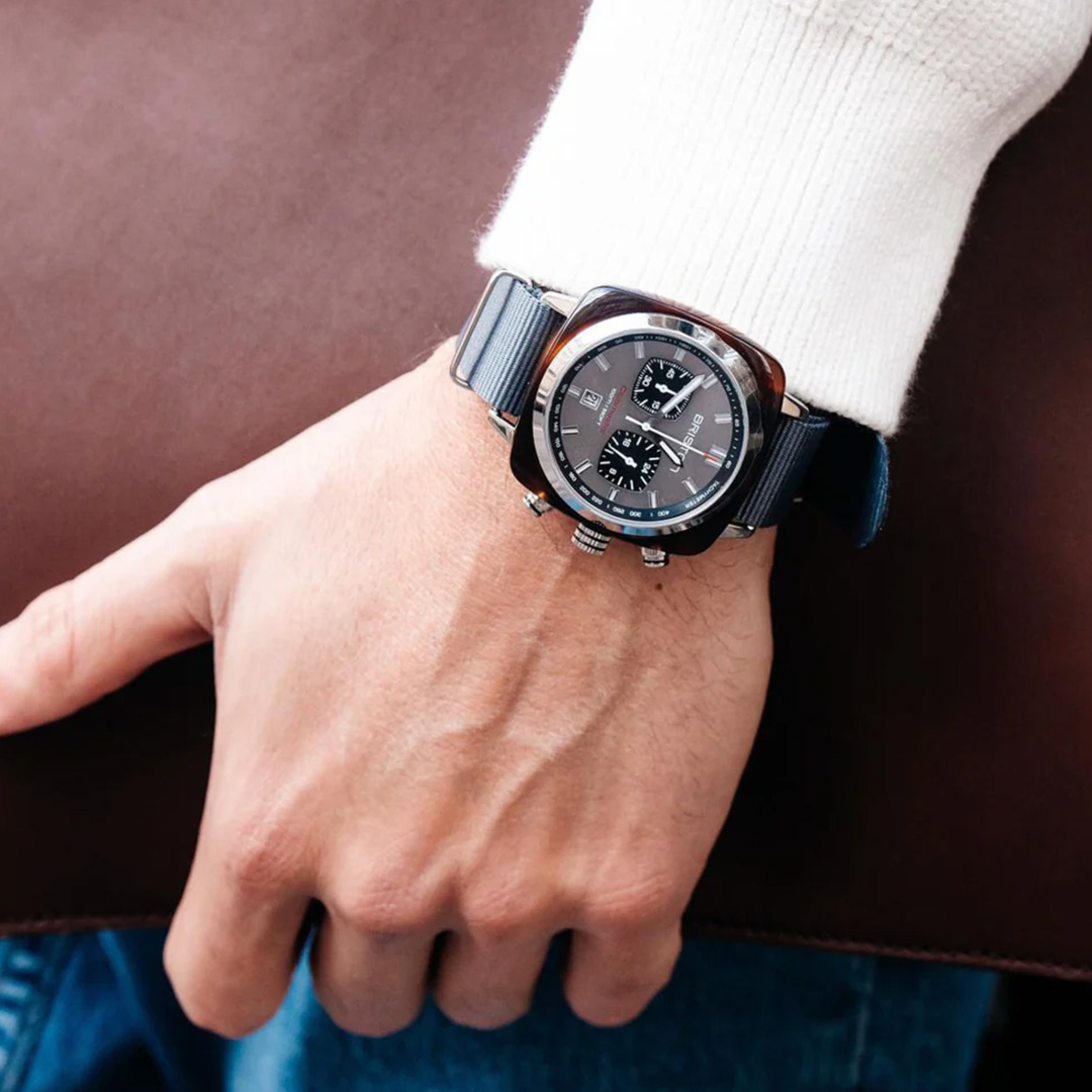 2-17142.SA.TS.11.NG Montre Briston Clubmaster Sport Gris