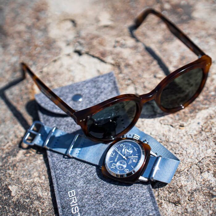 Montre Briston Clubmaster Bleu Glacier