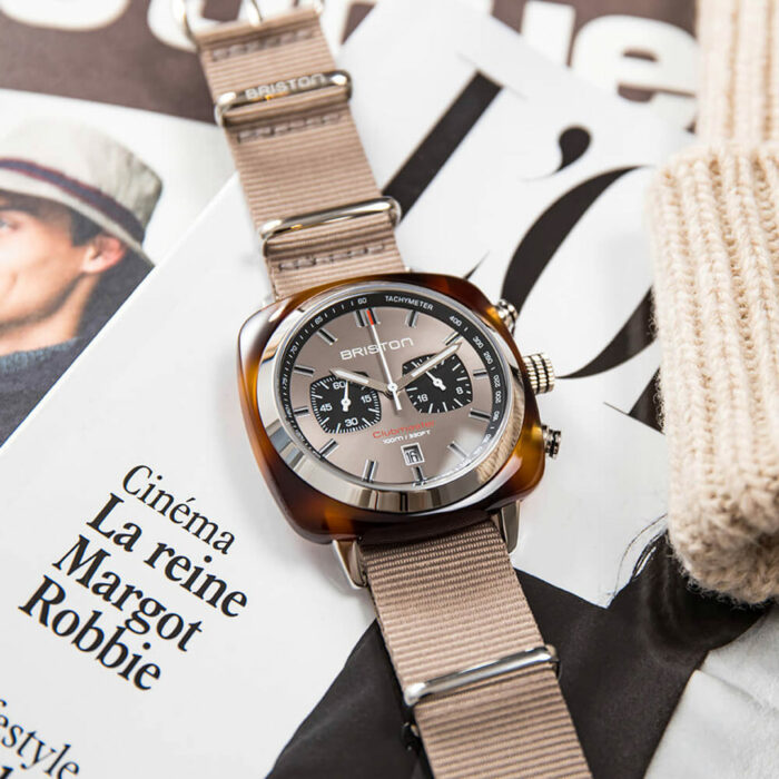 Montre Briston Clubmaster Sport Gris Taupe