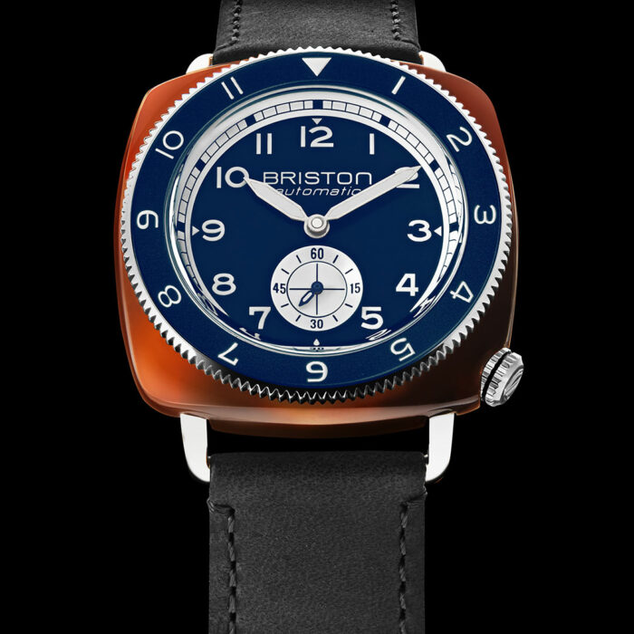 Montre Briston Clubmaster Legend Petite Seconde Cuir Bleu