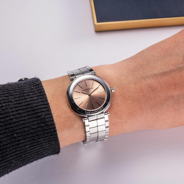 Montre Herbelin Newport Slim Acier Champagne Rosé 16922B18
