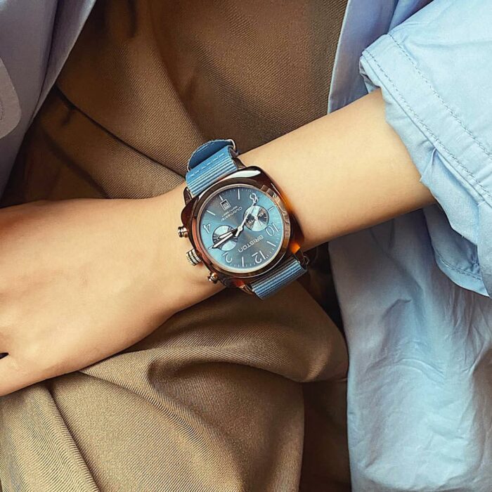 Montre Briston Clubmaster Bleu Glacier