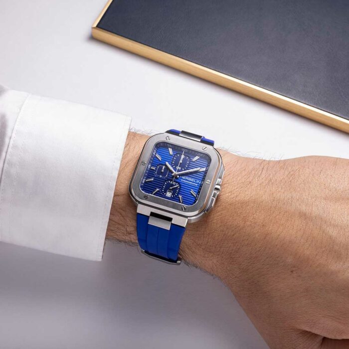 Montre Herbelin Cap Camarat Square Chronographe Bleu