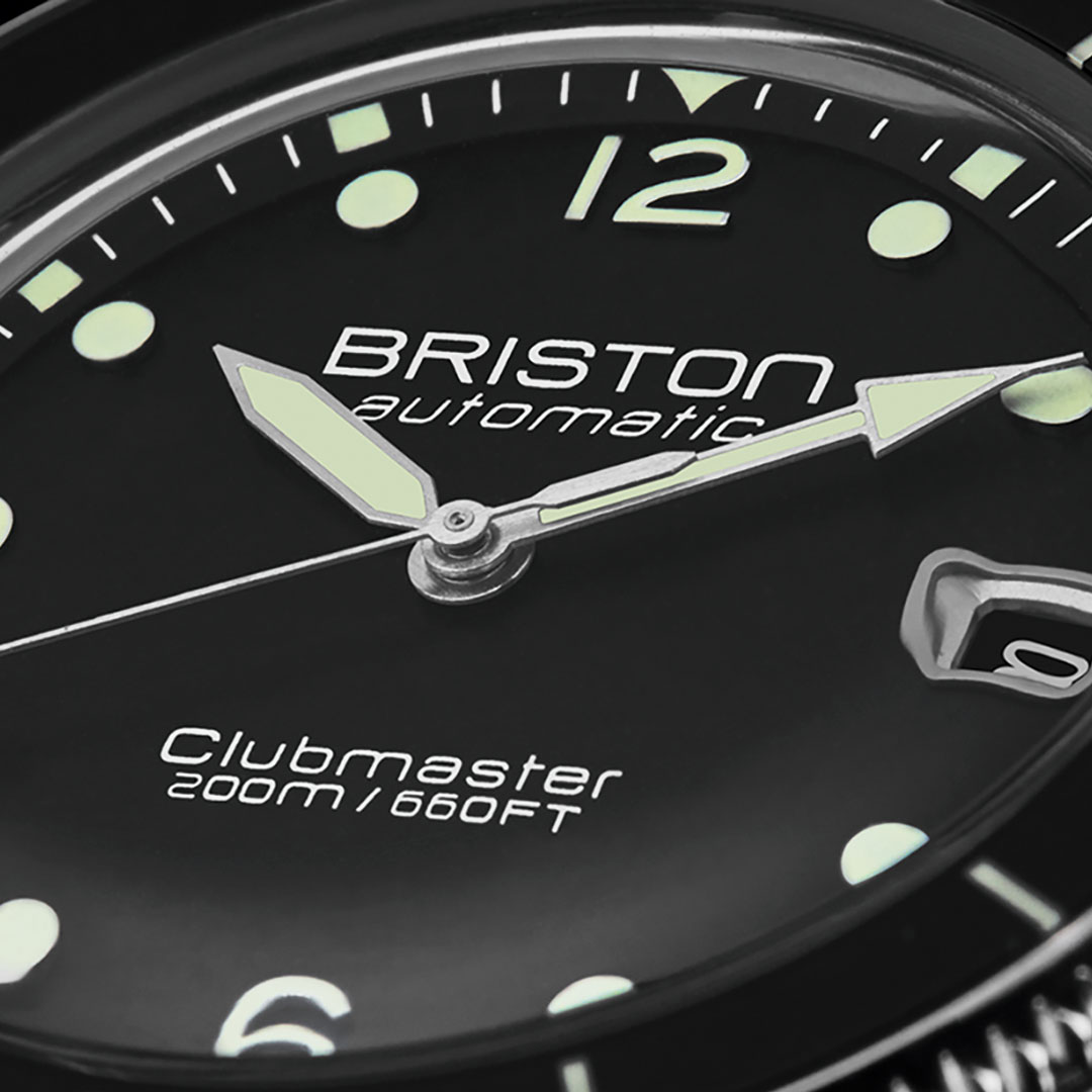 3-Clubmaster – HMS Date AUTOMATIQUE-241740.SA.T.1.FB Montre Briston Clubmaster Legend Diver Acier Noir