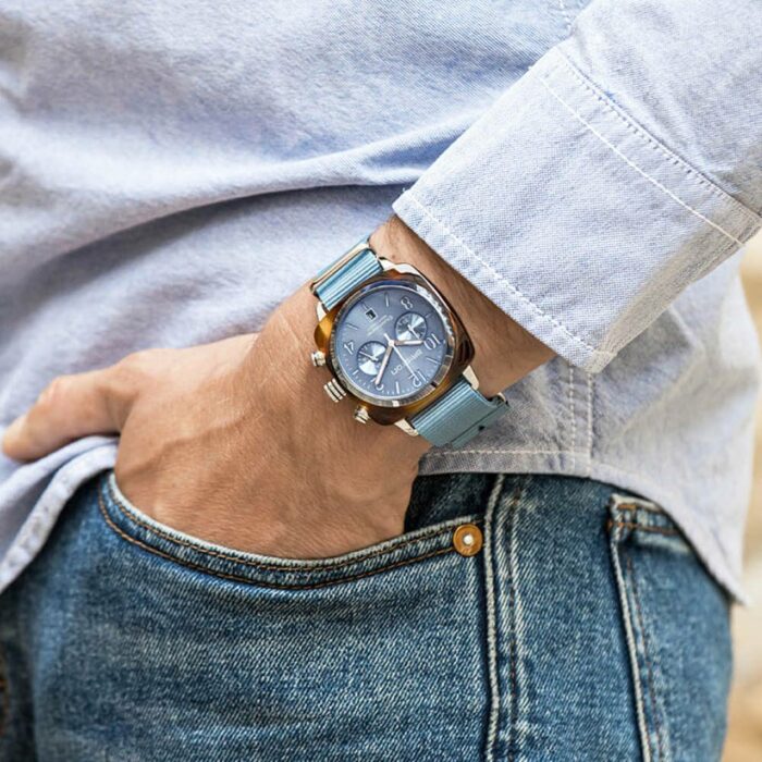 Montre Briston Clubmaster Bleu Glacier