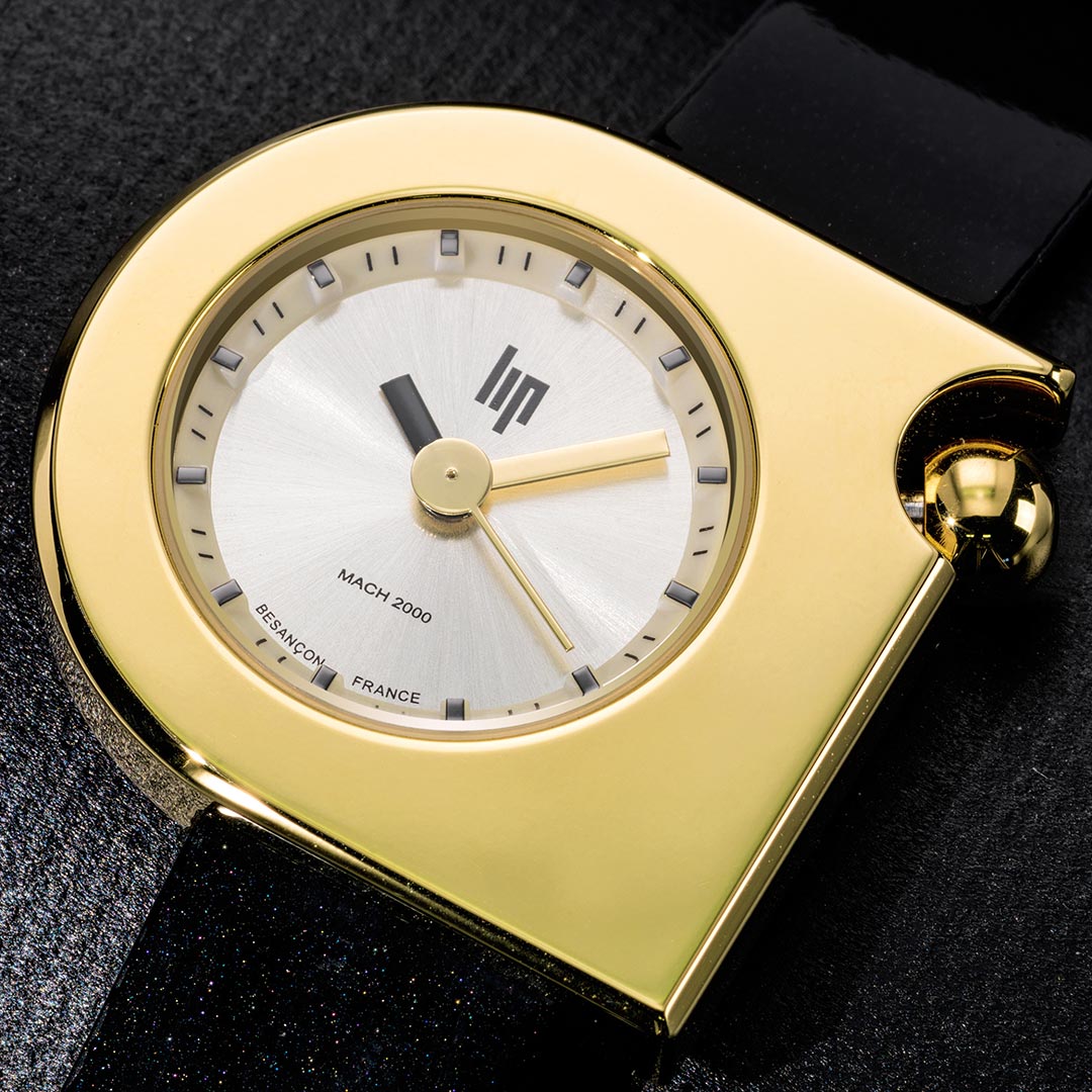 5 Montre Lip Mach 2000 Mini Moon Noir Or 671169