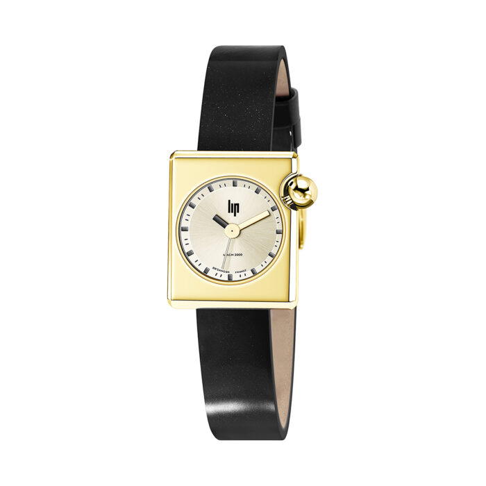 Montre Lip Mach 2000 Mini Square Noir Or 671178