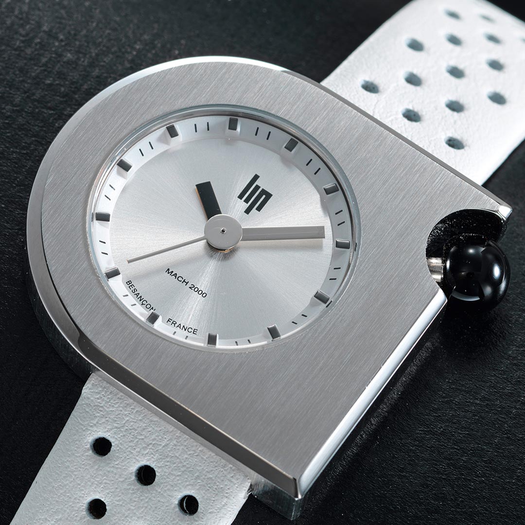 671191-5 Montre Lip Mach 2000 Mini Moon blanc 671191