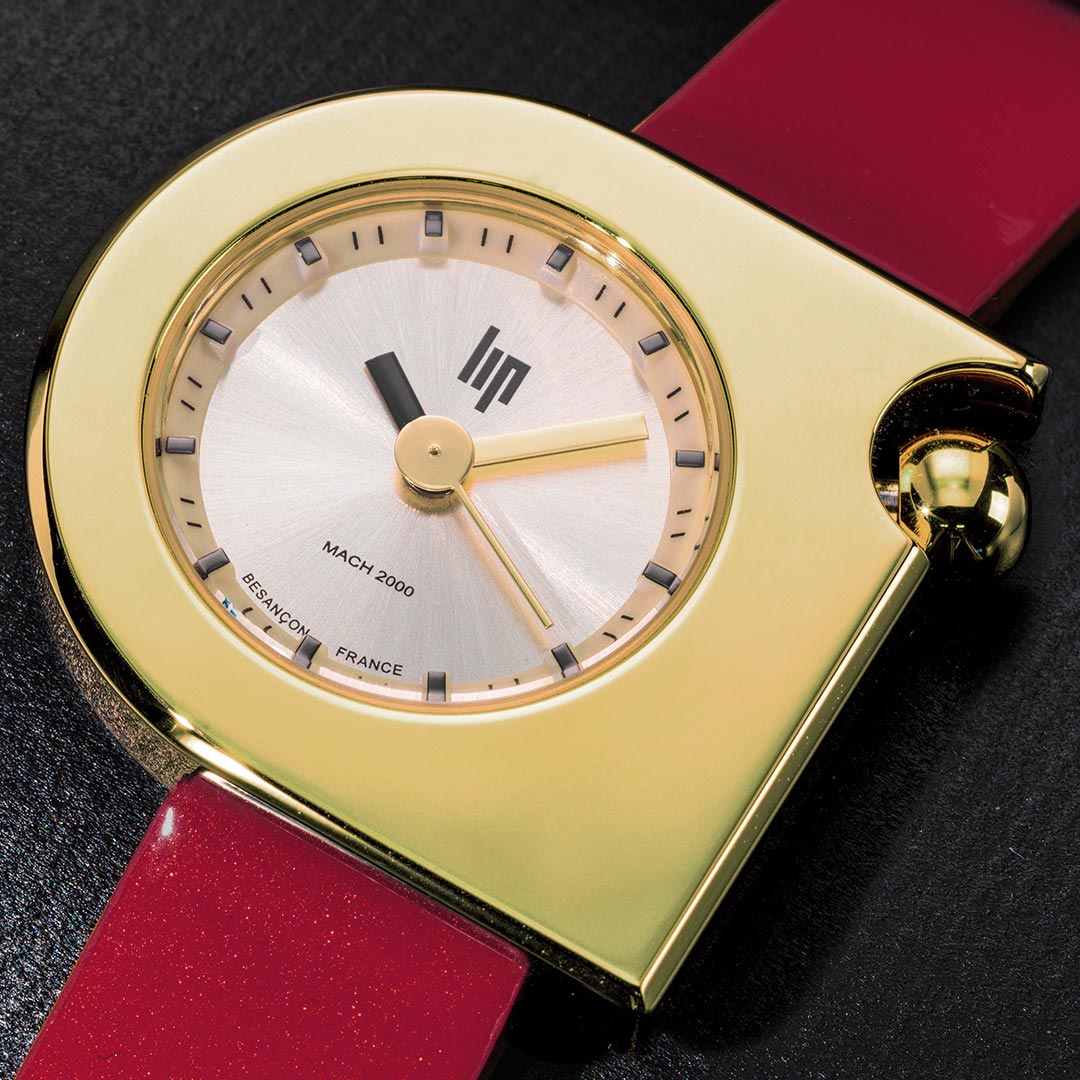 671393-5 Montre Lip Mach 2000 Mini Moon Rouge Or 671393