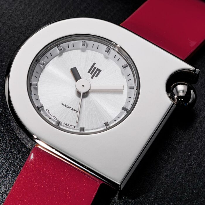 Montre Lip Mach 2000 Mini Moon Rouge Argent 671394