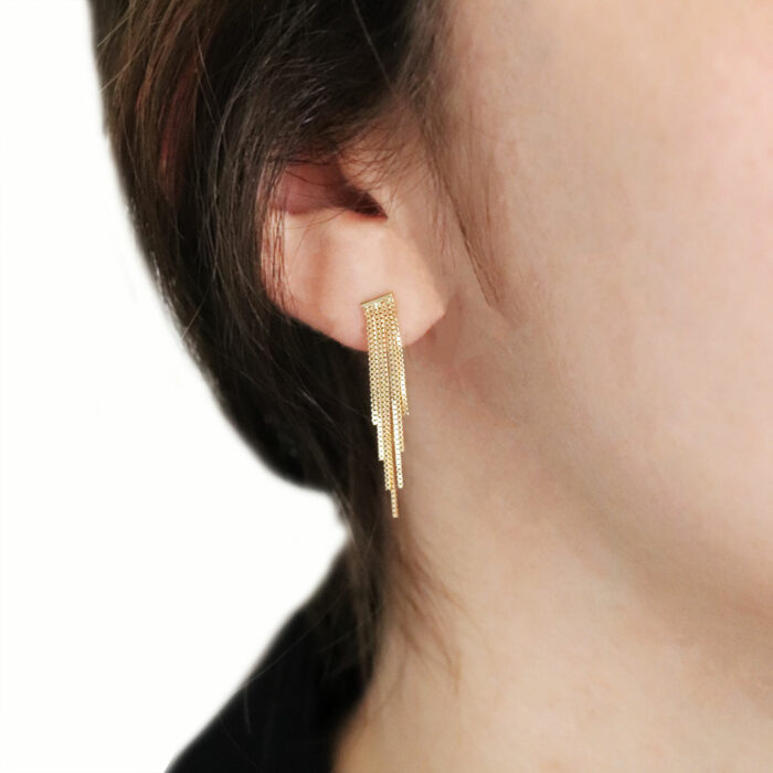 Boucles pendantes venitienne strass
