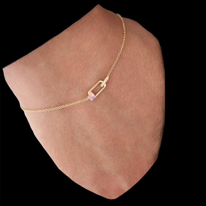 bracelet saphir rose
