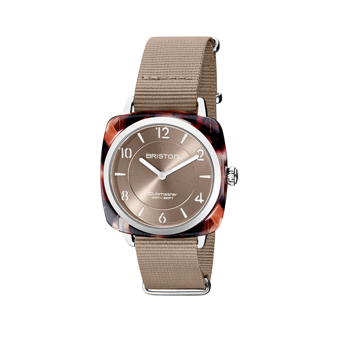 briston-Clubmaster-CHIC—HM-2025-21536.SA.UBR.30.NT Montre Briston Clubmaster Chic Gris Taupe