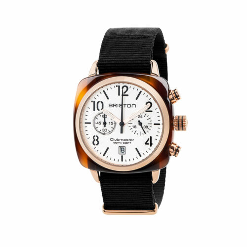 Montre Briston Clubmaster Classic noir or rose