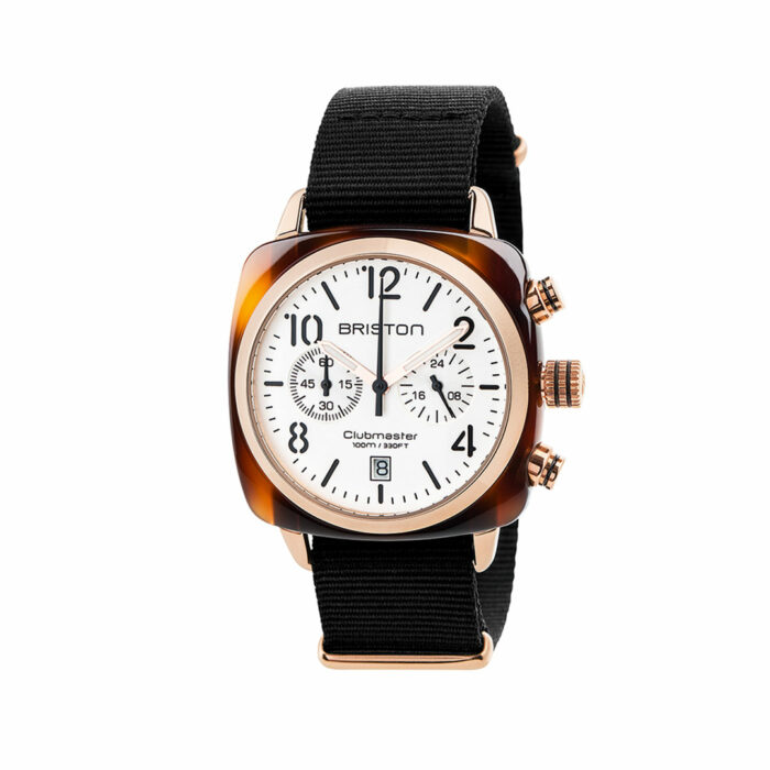 Montre Briston Clubmaster Classic noir or rose