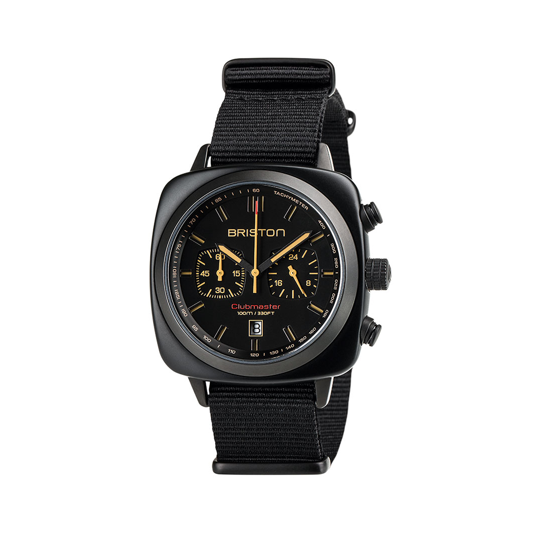 briston-clubmaster-SPORT-42mm-18142.PBAM.BS.4.NB Montre Briston Clubmaster sport noir mat