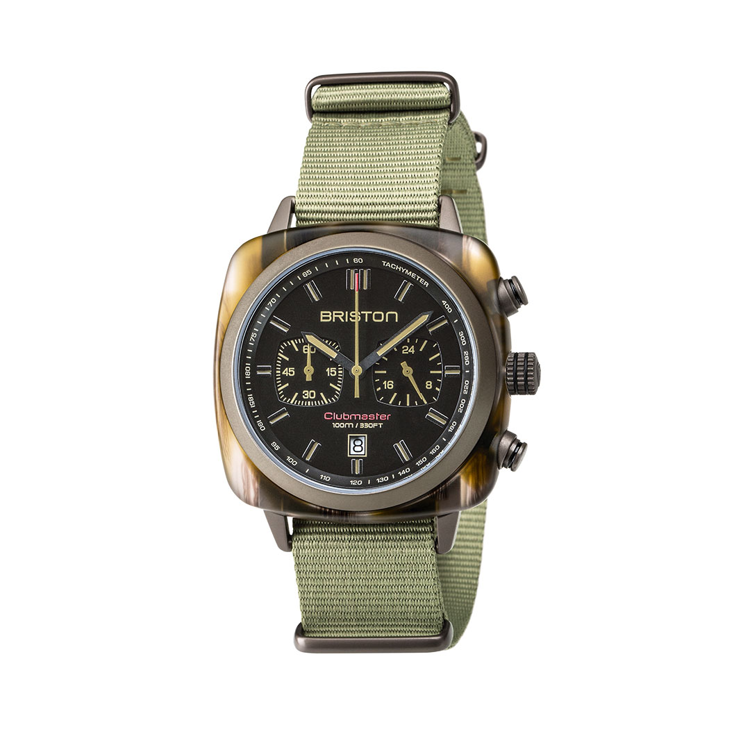 briston-clubmaster-SPORT-42mm–18142.PKAM.TJS.19.NJ Montre Briston Clubmaster Sport Chrono Jungle