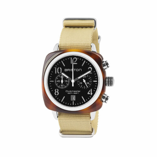 Montre Briston Clubmaster classic chrono noir belge