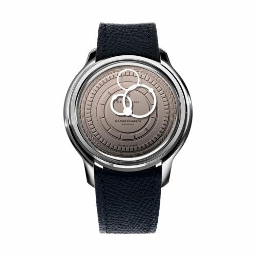 montre beaubleu seconde francaise 20 24 saumon bracelet cuir