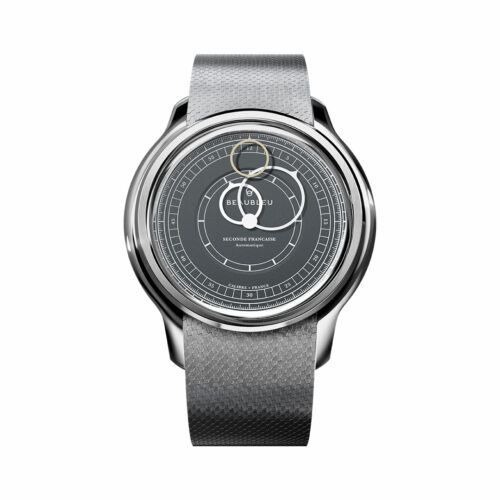 montre beaubleu seconde francaise gris acier