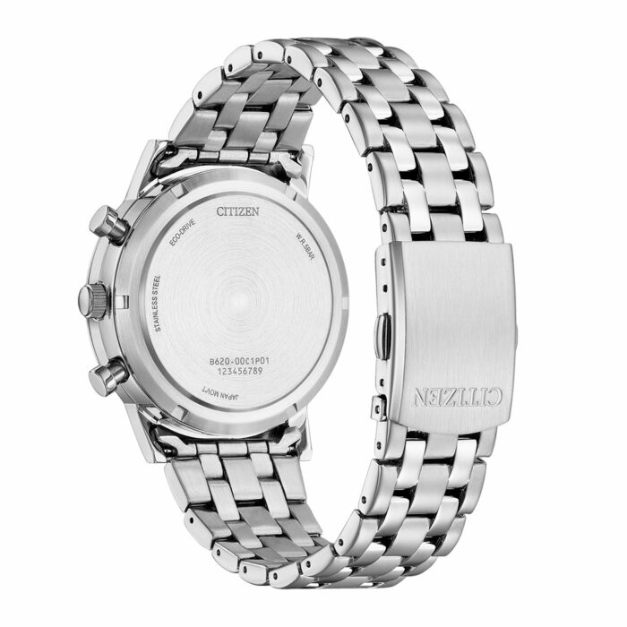 montre chronographe citizen acier noir