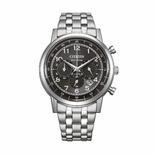 montre chronographe citizen acier noir