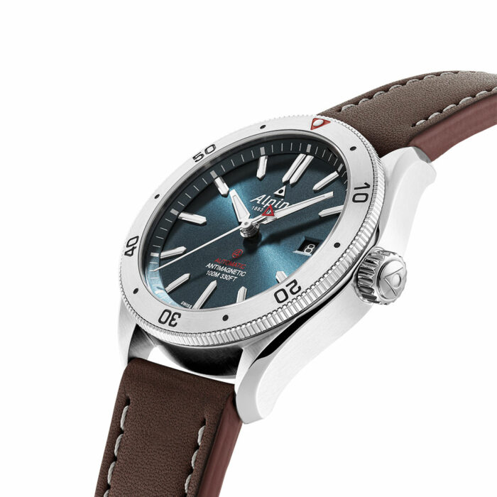 Montre Alpiner 4 Cuir Cadran Bleu