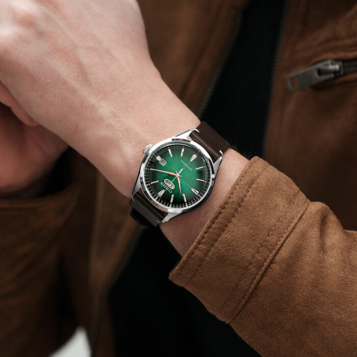 Montre Citizen Crystal Seven Mechanical cadran vert