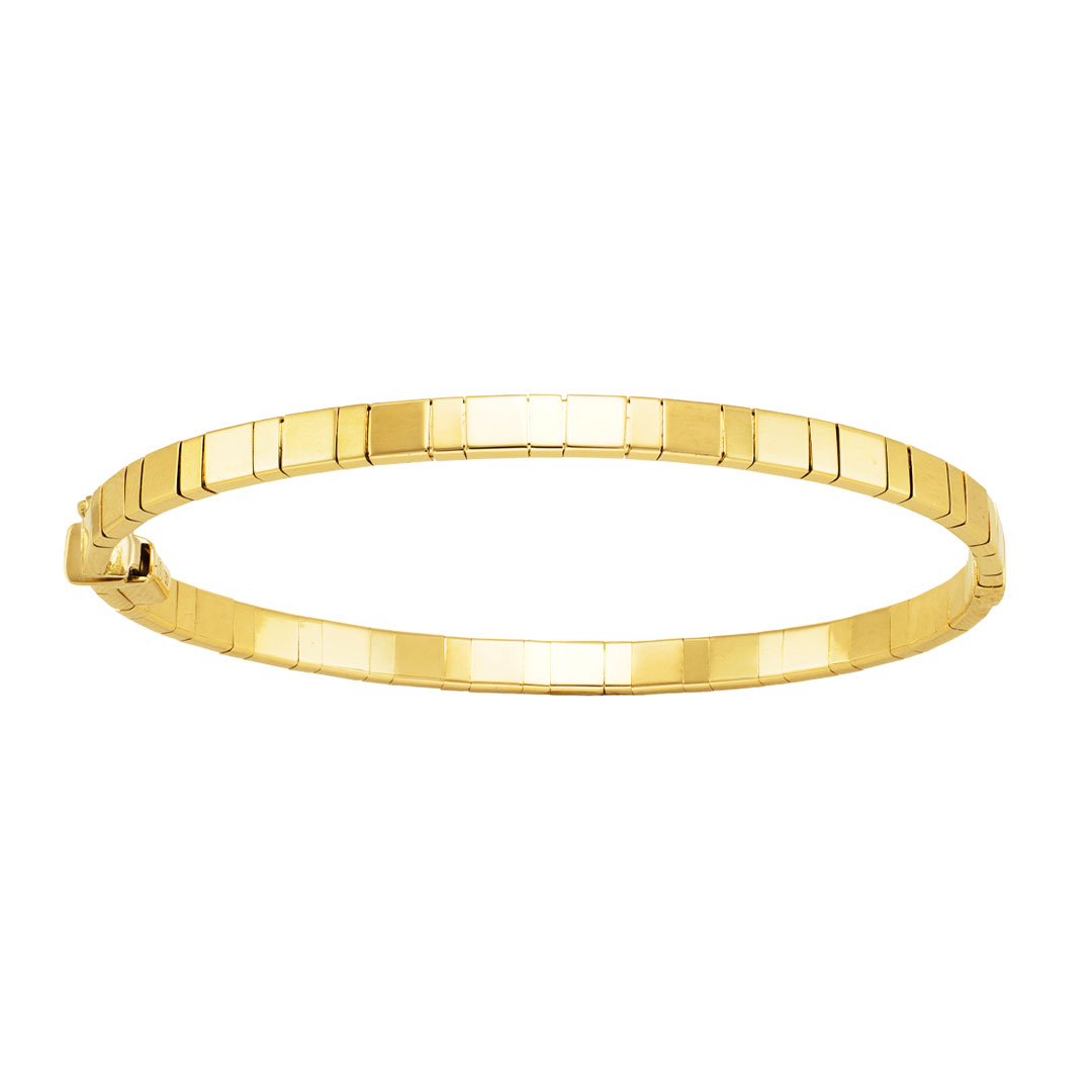 bracelet-jonc-striee-rectangle-or-jaune Bracelet Jonc StriƩ Fil Rectangle 4mm Or