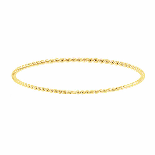 Bracelet jonc torsadé or jaune