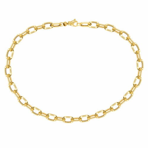Collier Maillon Diamanté Or 8mm