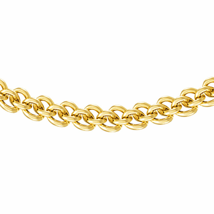 Collier Double Gourmette 10mm Or – Image 2